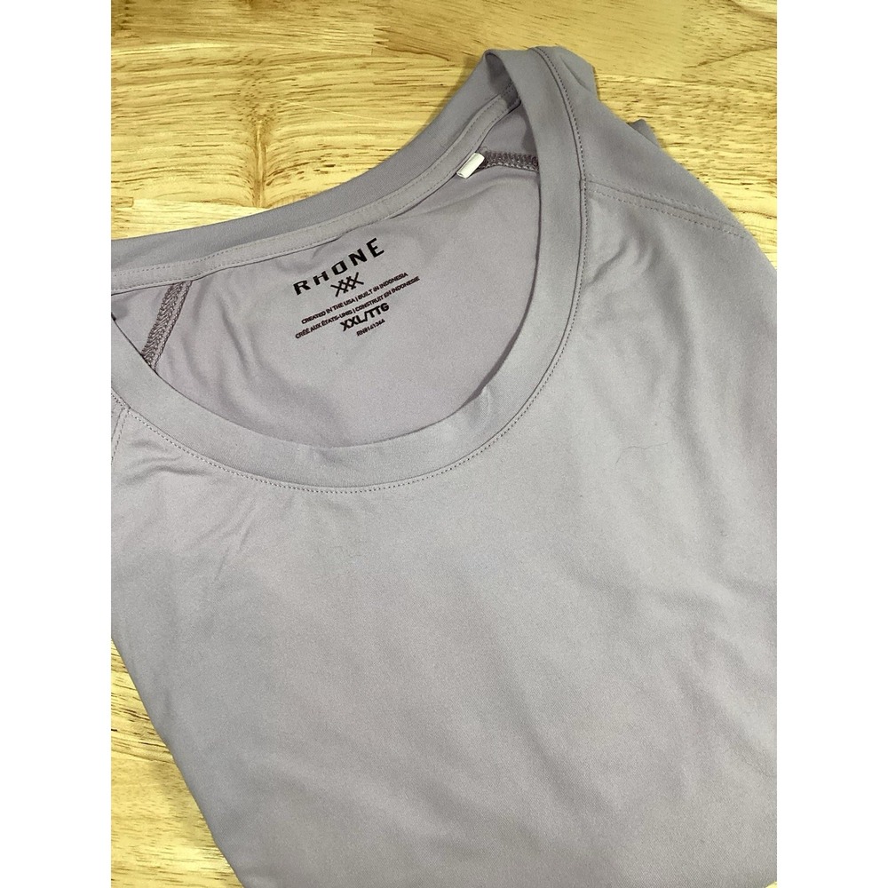 Rhone Men's Reign Short Sleeve Performance Tee in a lavender heather color.